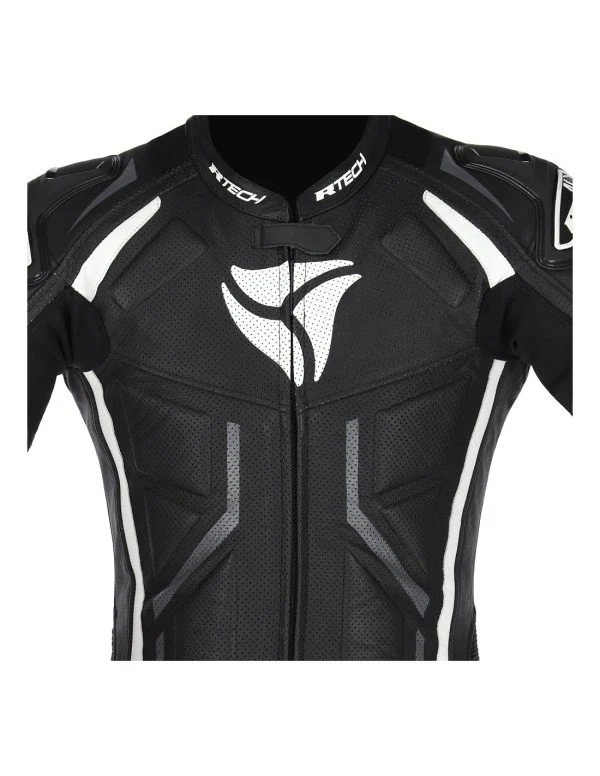 R-TECH DEFENDER GP 1 PC MONO DE MOTO NEGRO BLANCO