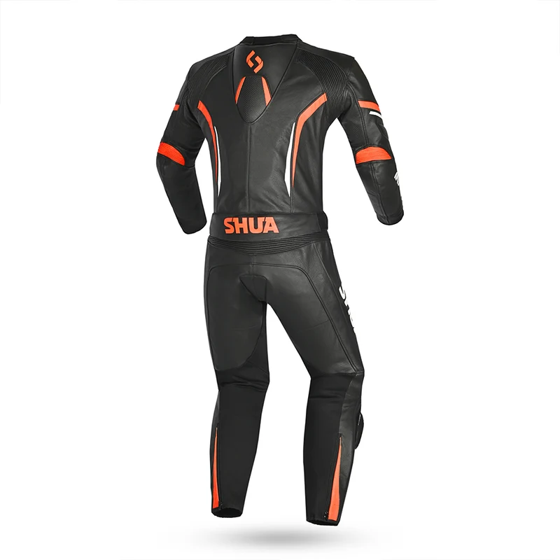 SHUA INFINITY 2PC MONO DE MOTO HOMBRE NEGRO NARANJA