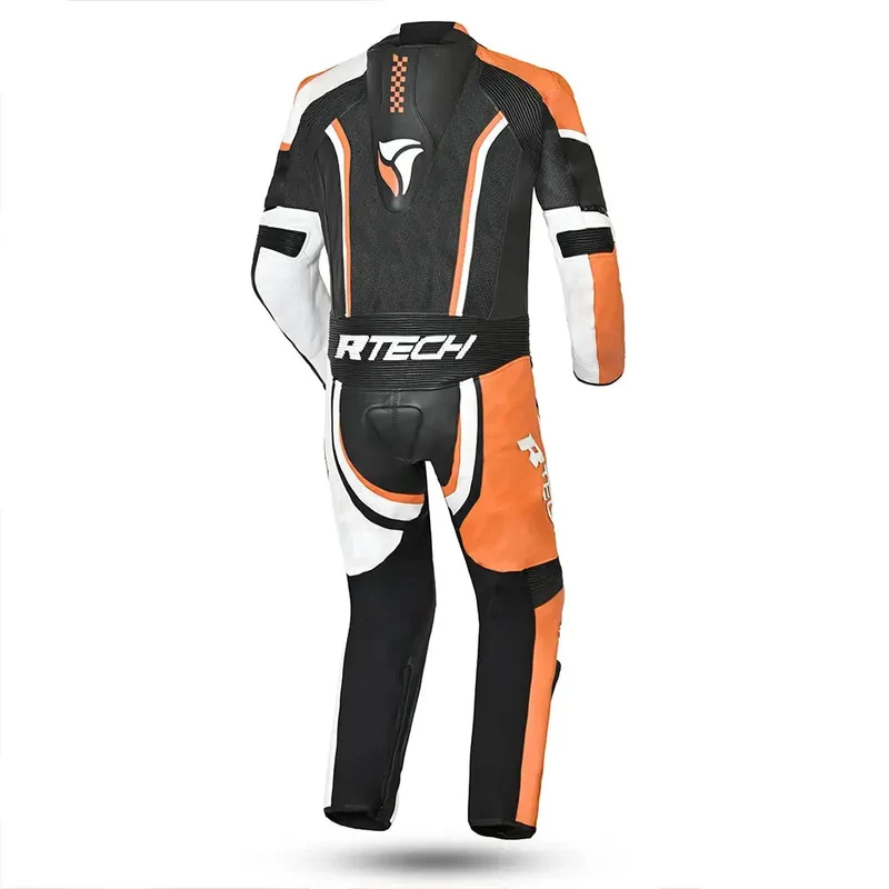 R-TECH HAWK 1 PC MONO DE MOTO NEGRO BLANCO NARANJA