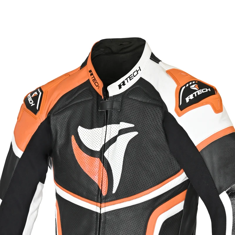 R-TECH HAWK 1 PC MONO DE MOTO NEGRO BLANCO NARANJA
