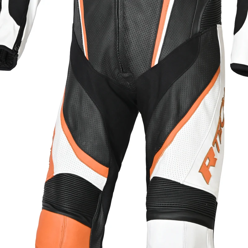 R-TECH HAWK 1 PC MONO DE MOTO NEGRO BLANCO NARANJA