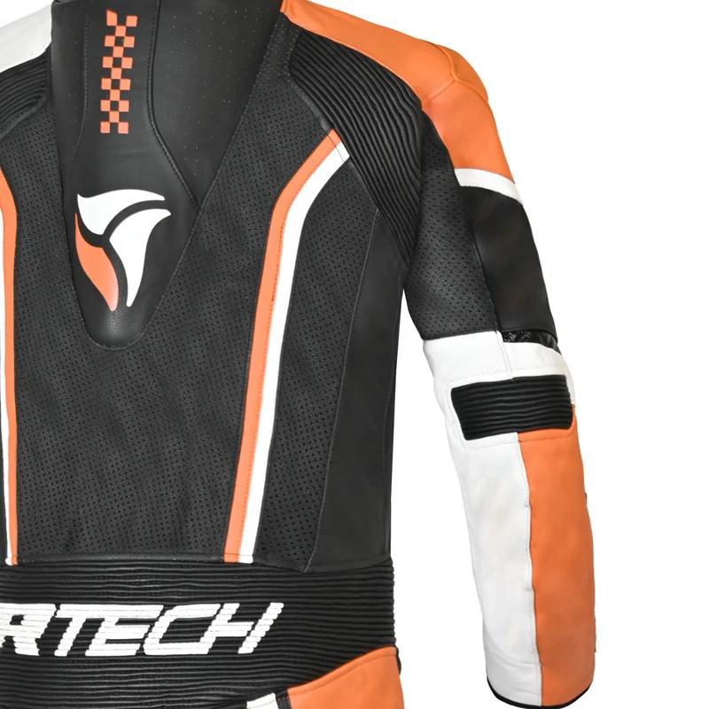 R-TECH HAWK 1 PC MONO DE MOTO NEGRO BLANCO NARANJA