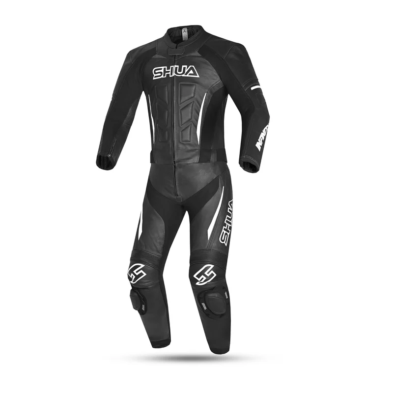 SHUA INFINITY 2 PC MONO DE MOTO HOMBRE NEGRO BLANCO