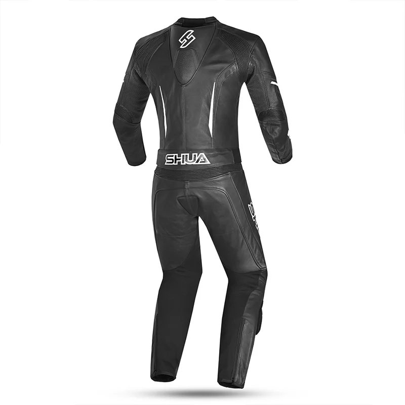 SHUA INFINITY 2 PC MONO DE MOTO HOMBRE NEGRO BLANCO
