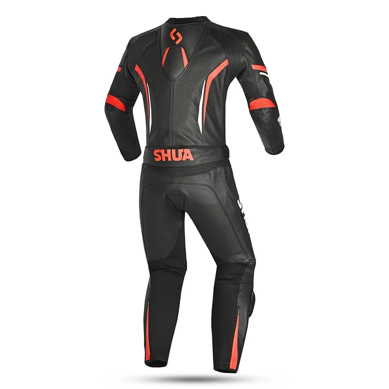 SHUA INFINITY 2 PC MONO DE MOTO HOMBRE NEGRO ROJO