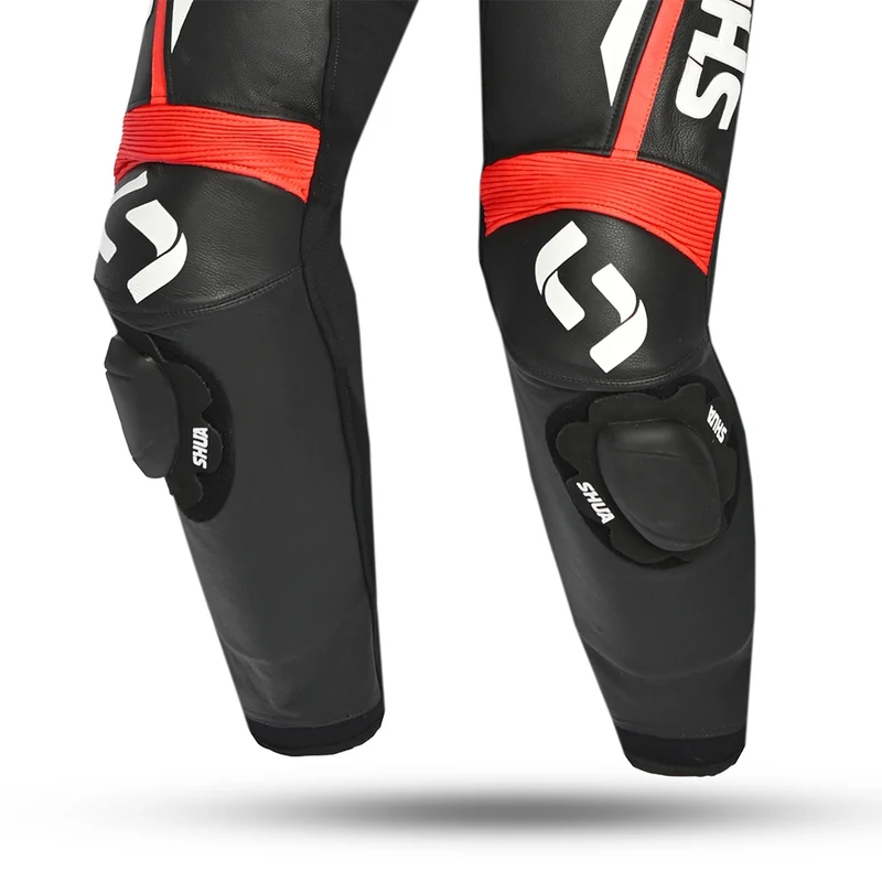 SHUA INFINITY 2 PC MONO DE MOTO HOMBRE NEGRO ROJO