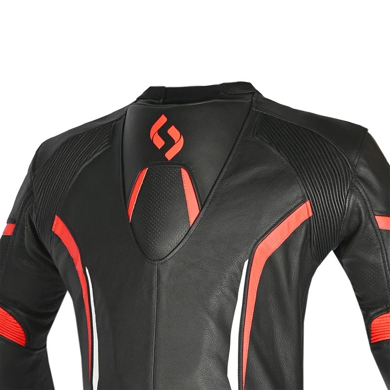 SHUA INFINITY 2 PC MONO DE MOTO HOMBRE NEGRO ROJO