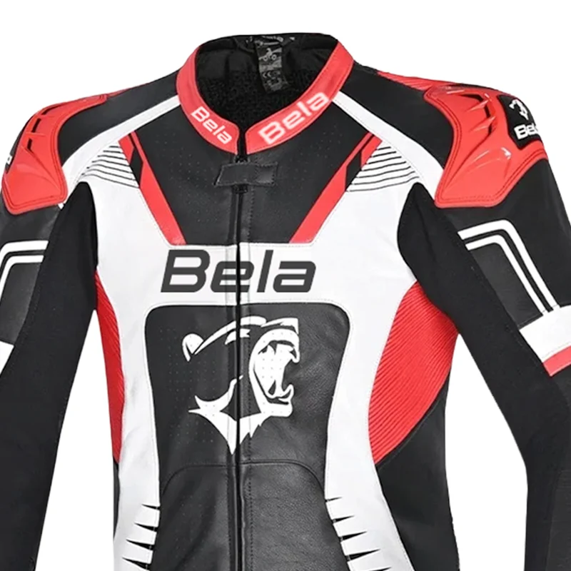 BELA X RACE 1 PC MONO DE MOTO NEGRO BLANCO ROJO