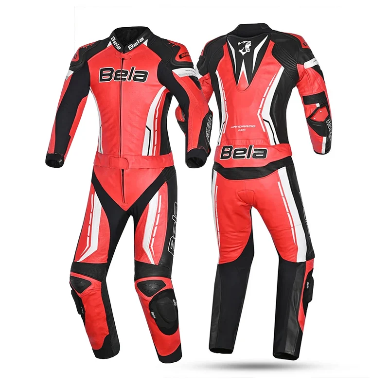 BELA ROCKET MIX KANGAROO 2 PC MONO DE MOTO MUJER ROJO NEGRO BLANCO