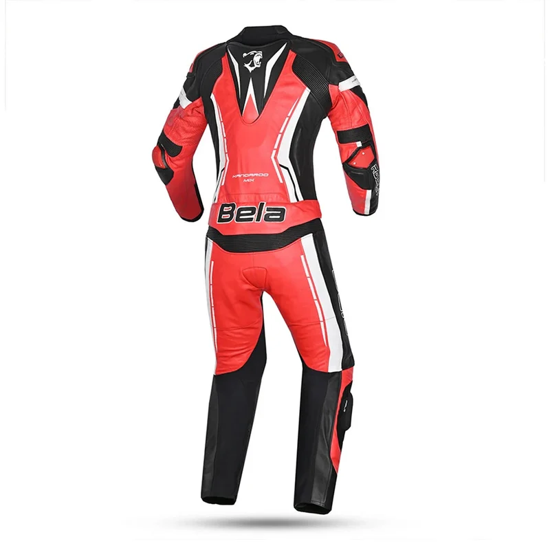 BELA ROCKET MIX KANGAROO 2 PC MONO DE MOTO MUJER ROJO NEGRO BLANCO