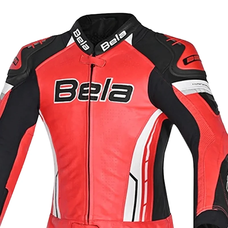 BELA ROCKET MIX KANGAROO 2 PC MONO DE MOTO MUJER ROJO NEGRO BLANCO