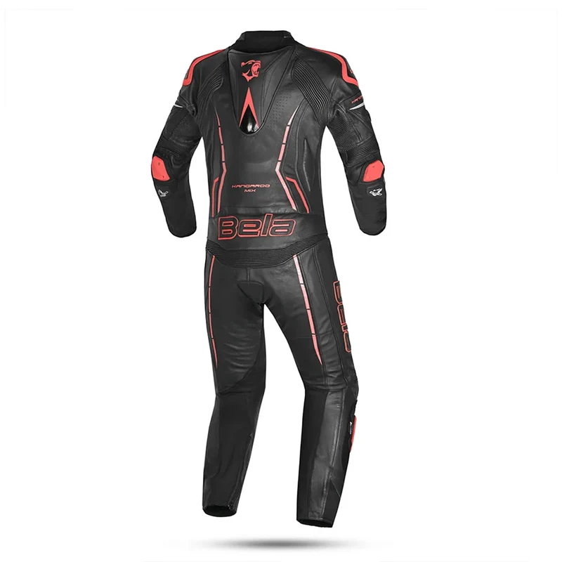 BELA ROCKET MIX KANGROO 2 PC MONO DE MOTO HOMBRE PIEL NEGRO ROJO