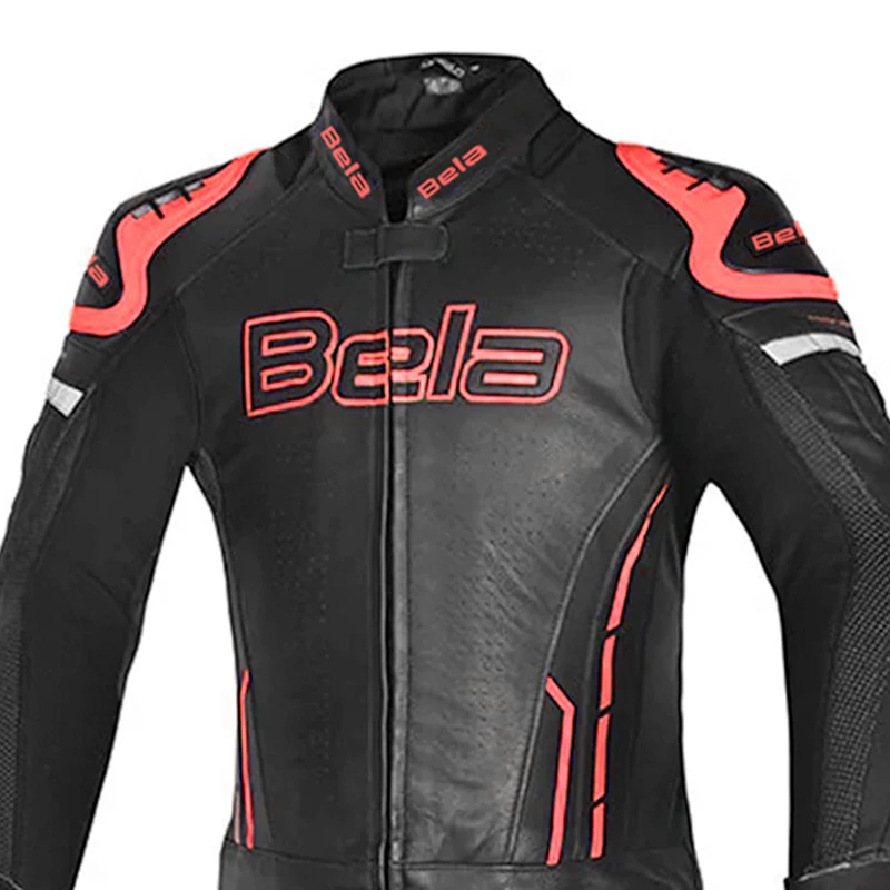 BELA ROCKET MIX KANGROO 2 PC MONO DE MOTO HOMBRE PIEL NEGRO ROJO