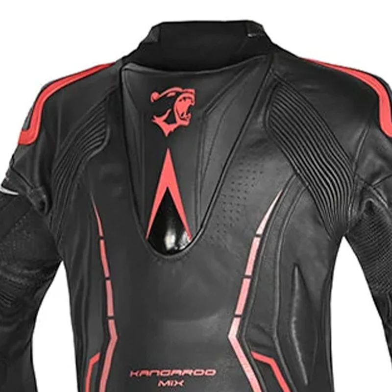 BELA ROCKET MIX KANGROO 2 PC MONO DE MOTO HOMBRE PIEL NEGRO ROJO