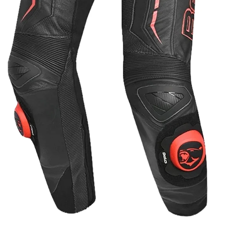 BELA ROCKET MIX KANGROO 2 PC MONO DE MOTO HOMBRE PIEL NEGRO ROJO