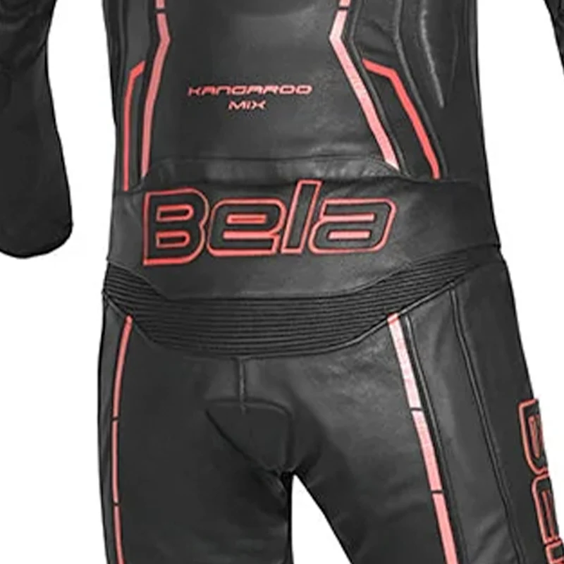BELA ROCKET MIX KANGROO 2 PC MONO DE MOTO HOMBRE PIEL NEGRO ROJO