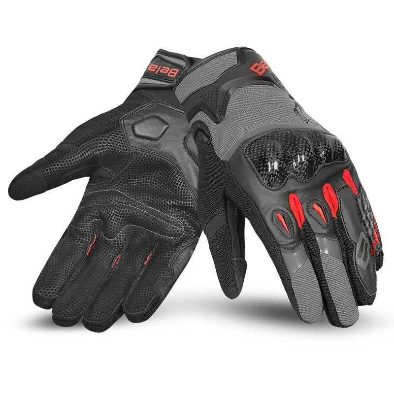 BELA DARING GUNATE DE MOTO HOMBRE ROJO GRIS NEGRO