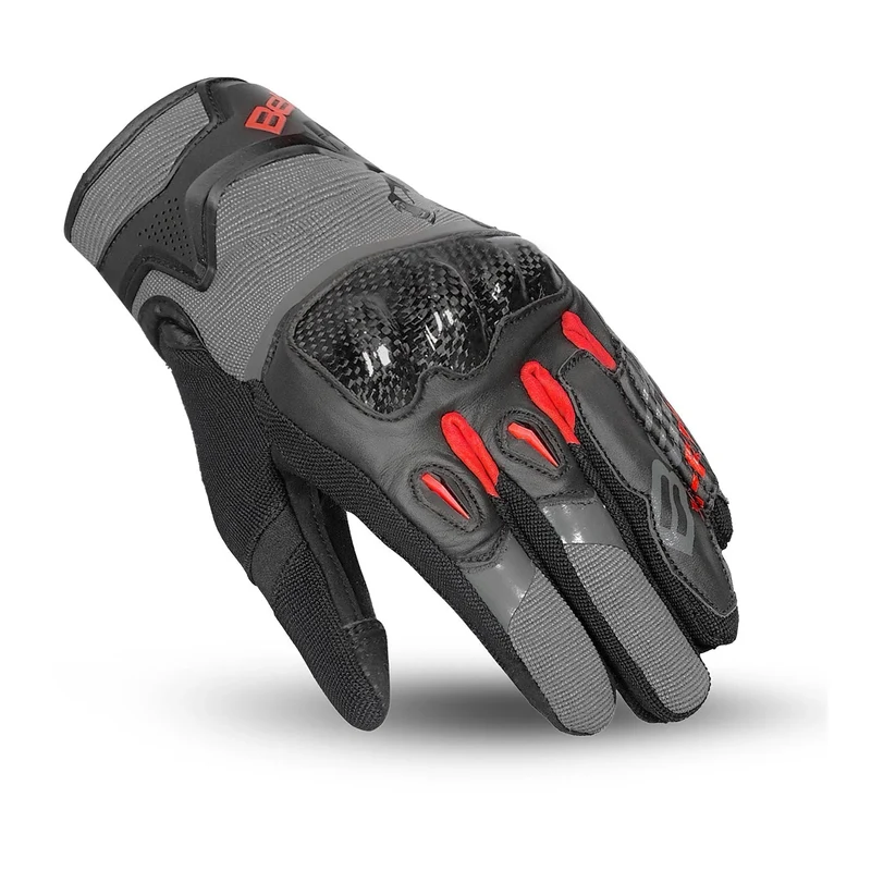BELA DARING GUNATE DE MOTO HOMBRE ROJO GRIS NEGRO
