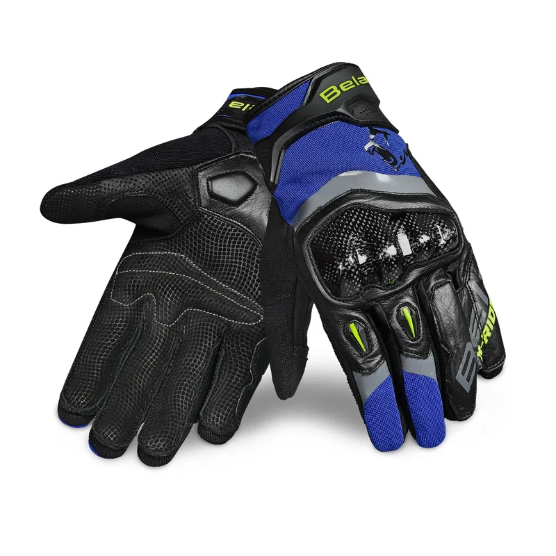 BELA DARING GUANTES DE MOTO DE TEXTIEL HOMBRE AZUL AMARILLO NEGRO
