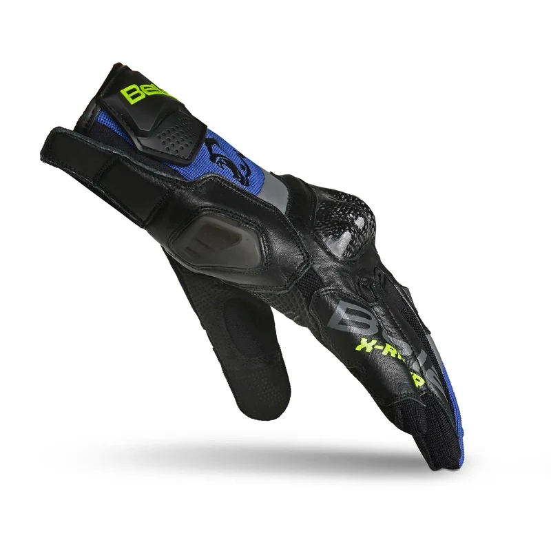 BELA DARING GUANTES DE MOTO DE TEXTIEL HOMBRE AZUL AMARILLO NEGRO