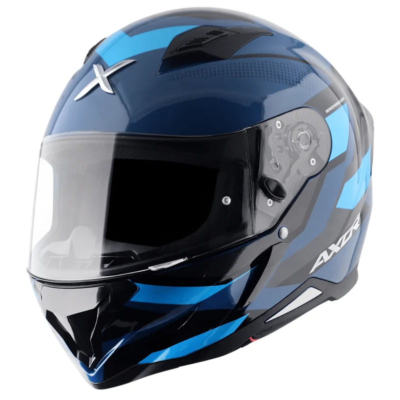 AXOR HUNTER CORNET CASCO INTEGRAL DE MOTOCICLETA NEGRO_AZUL