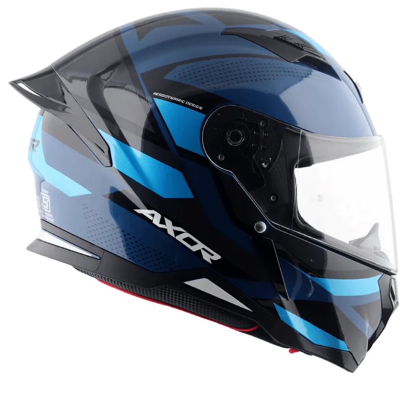 AXOR HUNTER CORNET CASCO INTEGRAL DE MOTOCICLETA NEGRO_AZUL