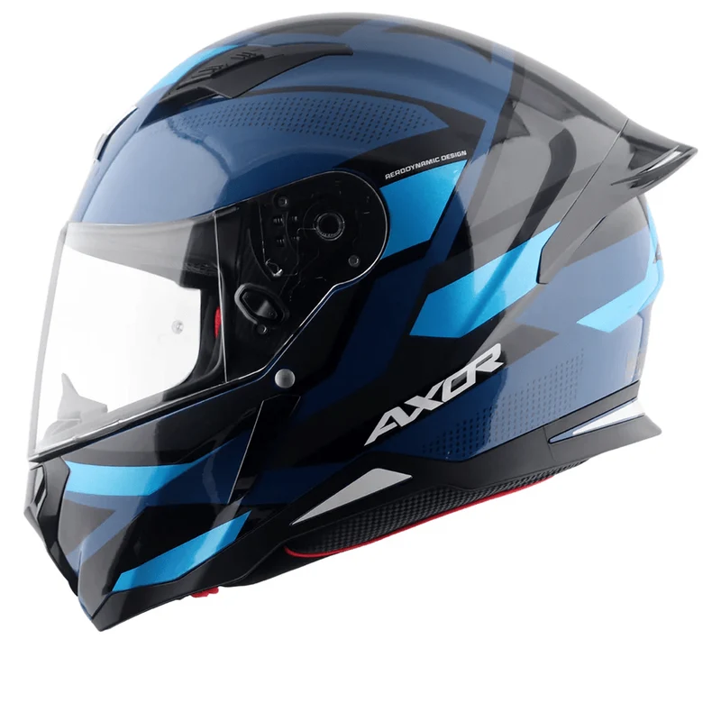 AXOR HUNTER CORNET CASCO INTEGRAL DE MOTOCICLETA NEGRO_AZUL