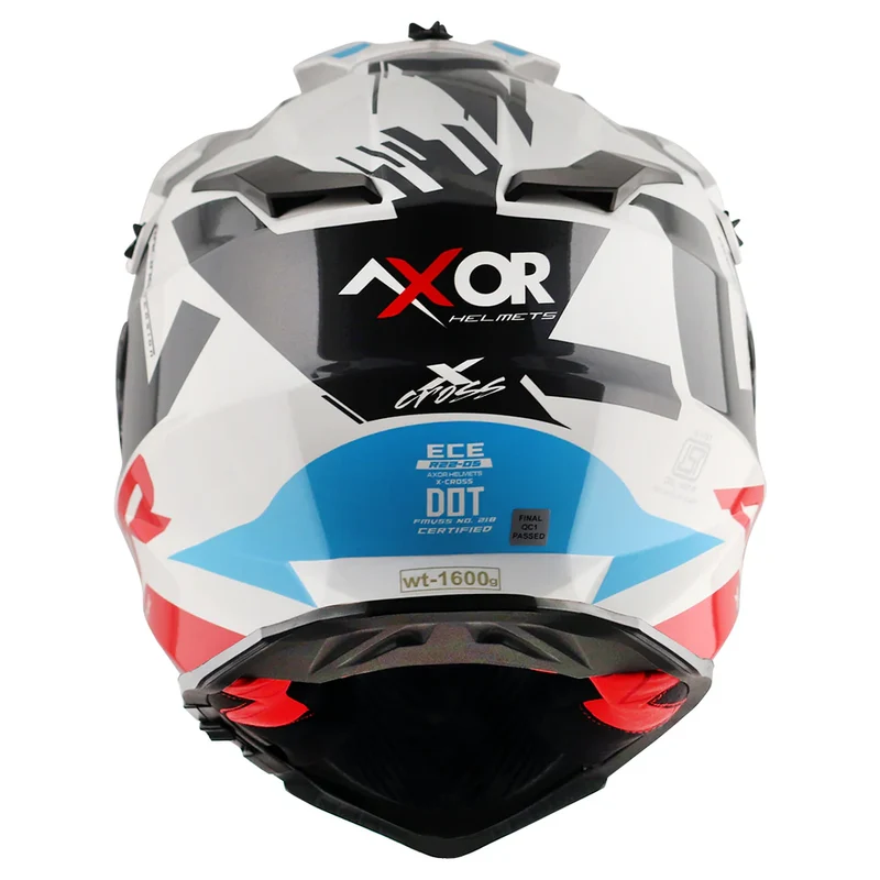 AXOR X-CROSS D/V X1 CASCO BLANCO ROJO AZUL