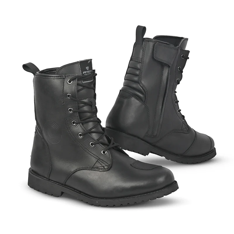 R-TECH ROYAL WP PIEL BOTAS DE MOTO NEGRO