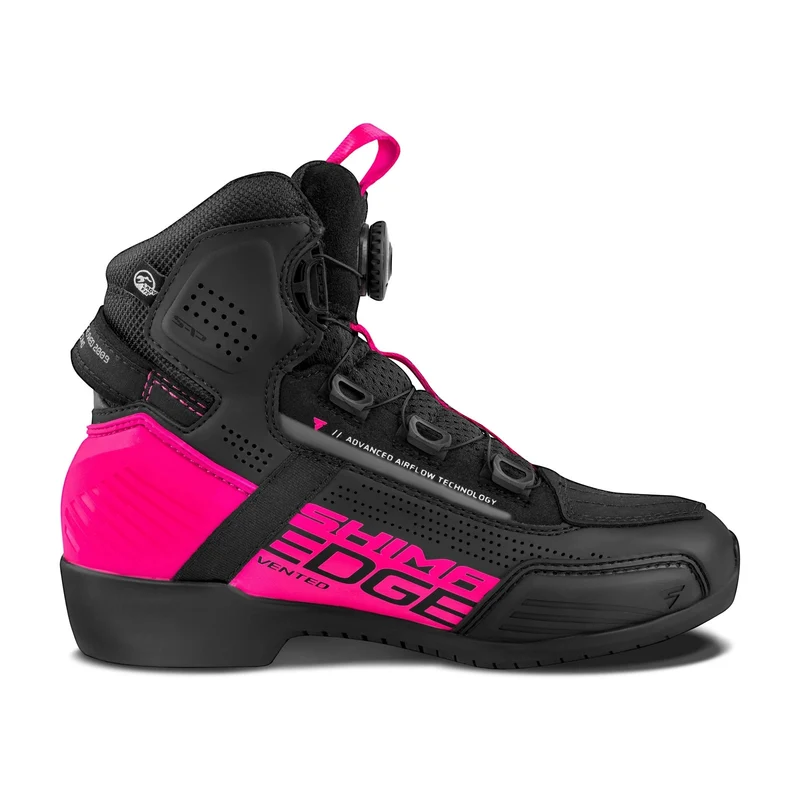 SHIMA EDGE VENTED MUJER BOTAS DE MOTO ROSA