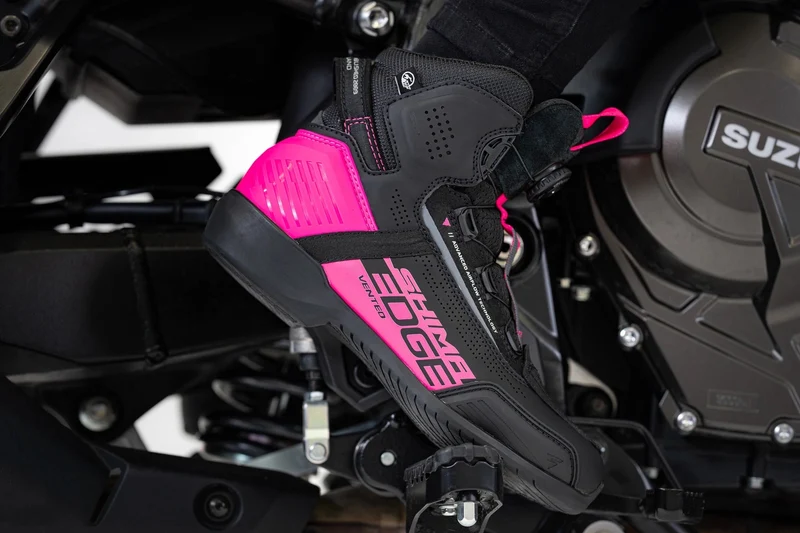 SHIMA EDGE VENTED MUJER BOTAS DE MOTO ROSA