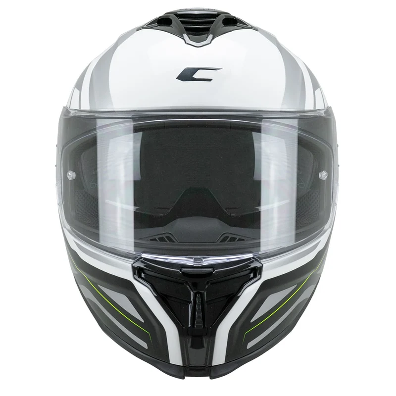 CGM SHOT VILLAIN 363M CASCO DE MOTO BLANCO NEGRO AMARILLO FLOURO