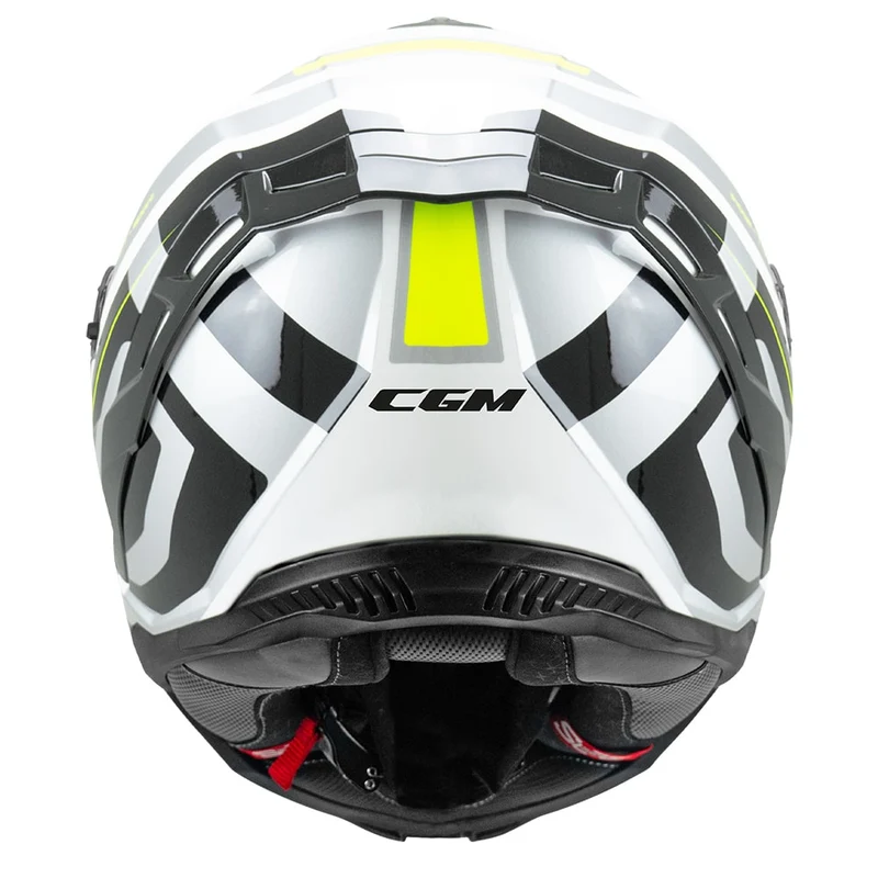 CGM SHOT VILLAIN 363M CASCO DE MOTO BLANCO NEGRO AMARILLO FLOURO