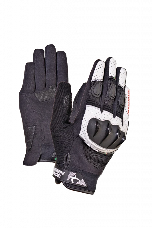 MUGENRACE G-MNR-1667 ROBOGGORE Moto Cortos Guantes Blanco