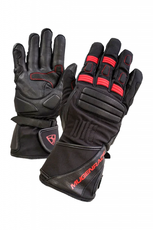 MUGENRACE PRIMO WINTTER Moto Largo Guantes Negro Rojo