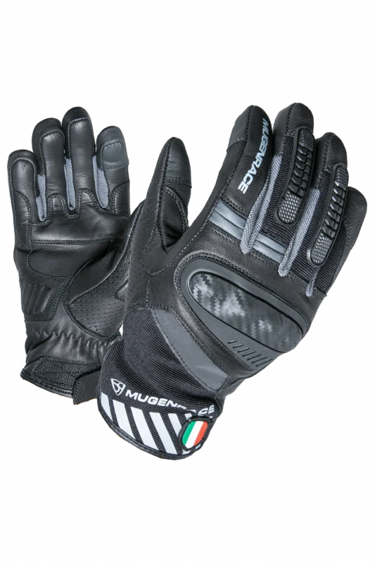 MUGENRACE HAI-KO CORTOS Moto Guantes Negro Gris