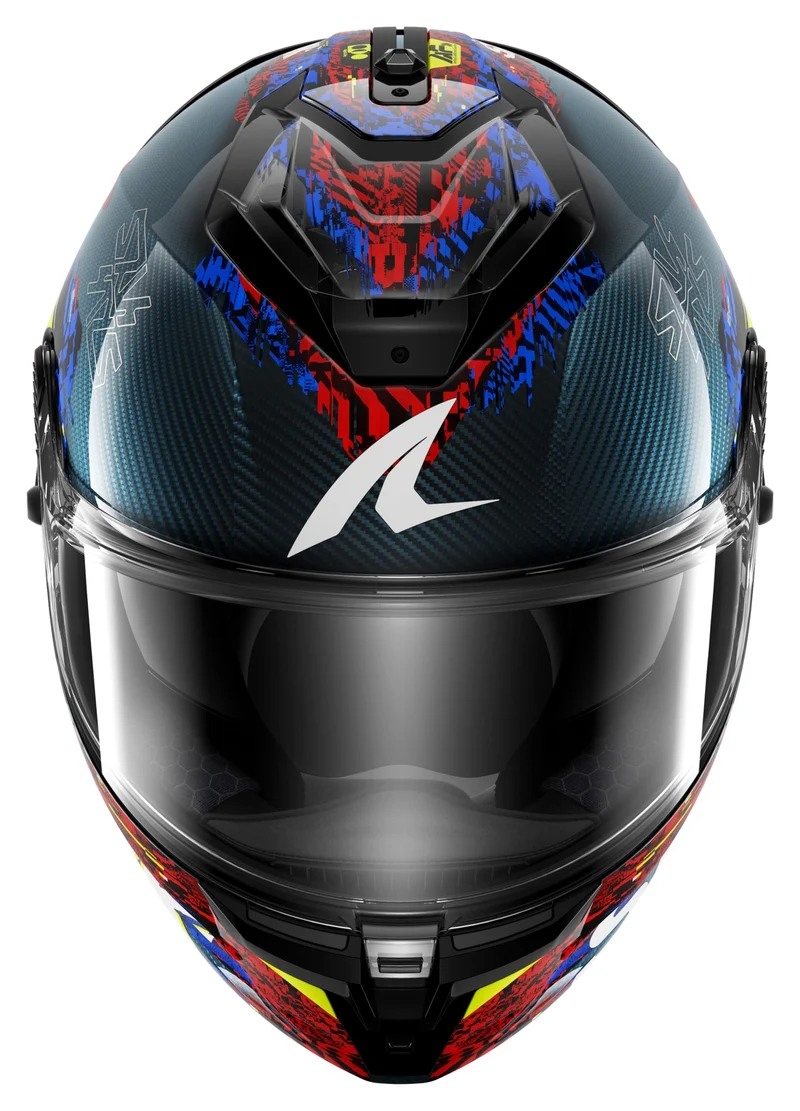 SHARK SPARTAN GT PRO CARBON SPEED-VIB Carbon Azul Rojo Casco De Moto