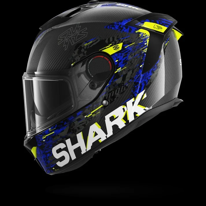 SHARK SPARTAN GT PRO CARBON SPEED-VIB Carbon Anthra Azul Casco De Moto