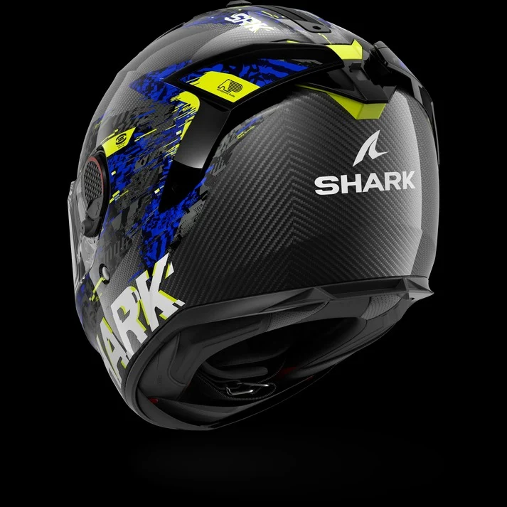 SHARK SPARTAN GT PRO CARBON SPEED-VIB Carbon Anthra Azul Casco De Moto