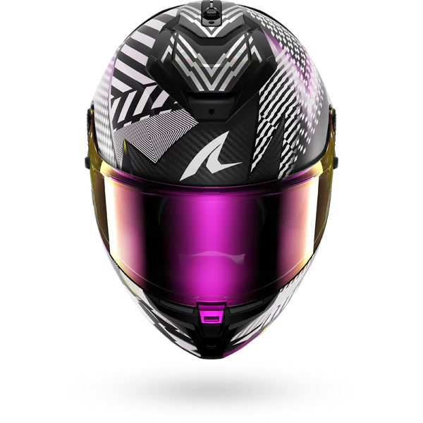 SHARK SPARTAN GT PRO CARBON STHYR Mat Carbon Violeta Chrom Casco De Moto