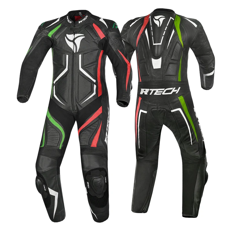 R-TECH DEFENDER GP 1 PC MONO DE MOTO NEGRO ROJO VARDE