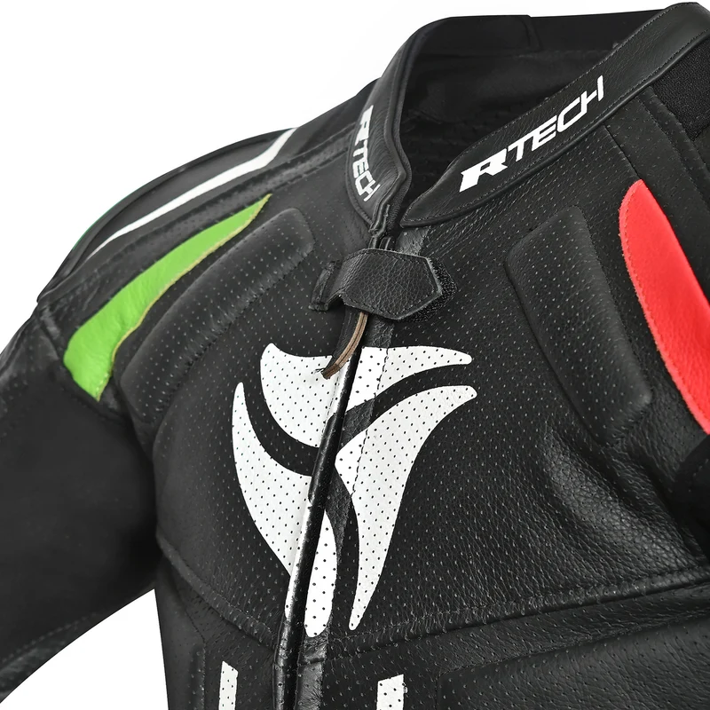 R-TECH DEFENDER GP 1 PC MONO DE MOTO NEGRO ROJO VARDE