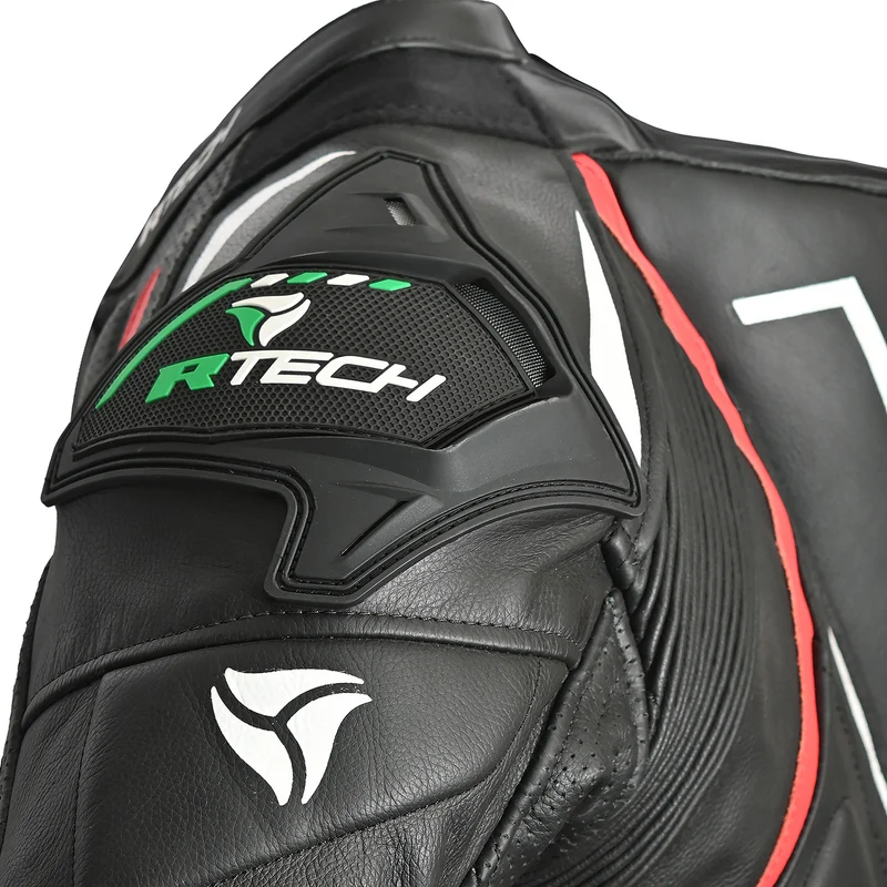 R-TECH DEFENDER GP 1 PC MONO DE MOTO NEGRO ROJO VARDE