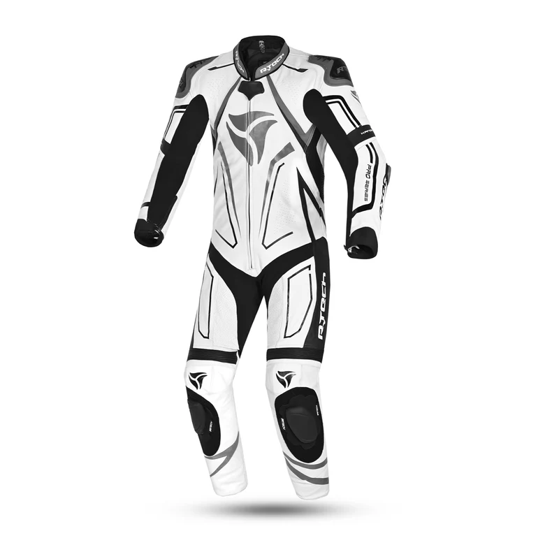 R-TECH RISING STAR 1 PC MONO DE MOTO HOMBRE BLANCO NEGRO
