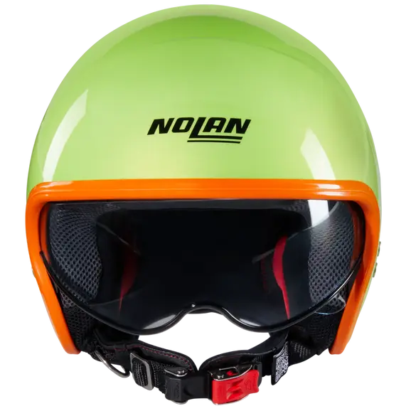 NOLAN N21-06 OCIO 344 Cara Abierta Moto Casco Verde Pules Naranja