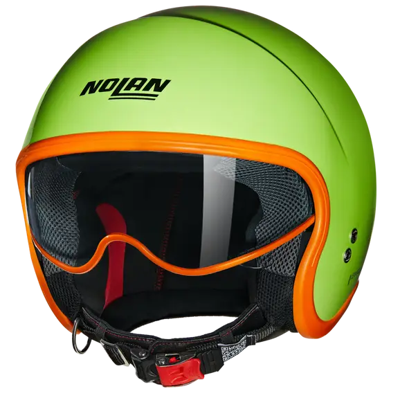 NOLAN N21-06 OCIO 344 Cara Abierta Moto Casco Verde Pules Naranja