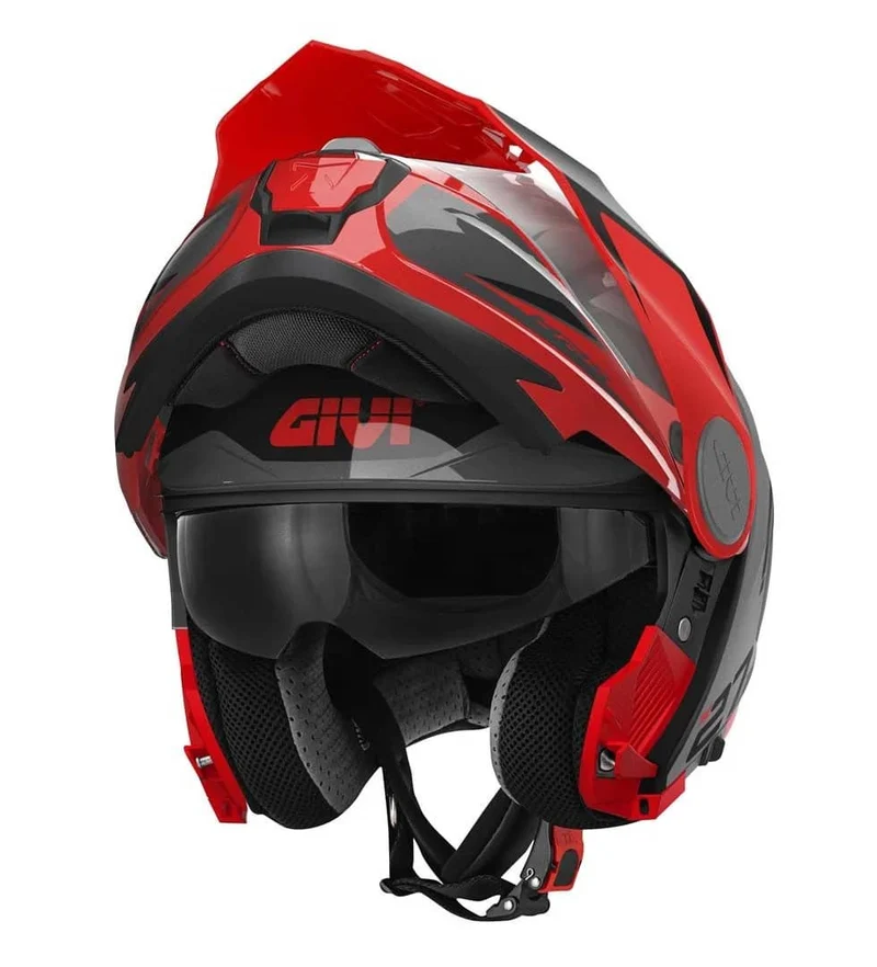 GIVI X27R TOURER TRBR CASCO MODULAR DE MOTO NEGRO ROJO