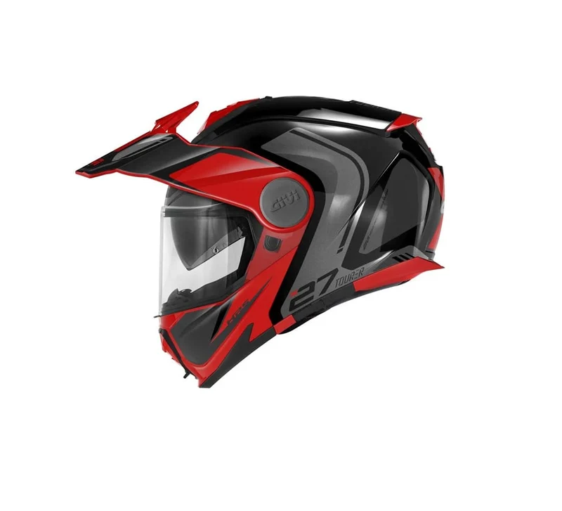 GIVI X27R TOURER TRBR CASCO MODULAR DE MOTO NEGRO ROJO