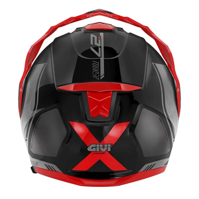 GIVI X27R TOURER TRBR CASCO MODULAR DE MOTO NEGRO ROJO