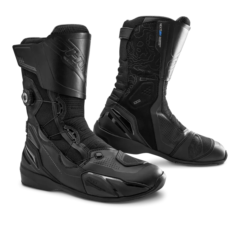 SHIMA TENEX IMPERMEABLE DE DE TURISMO BOTAS DE MOTO MUJER NEGRO